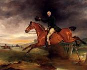 Mr George Marriott On His Bay Hunter Taking A Fence - 约翰·弗恩利